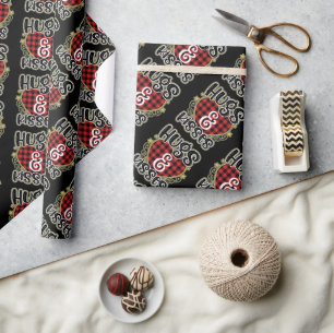Papier Cadeau Jour De La Valentines Des Hugs Et Baisers Tendance