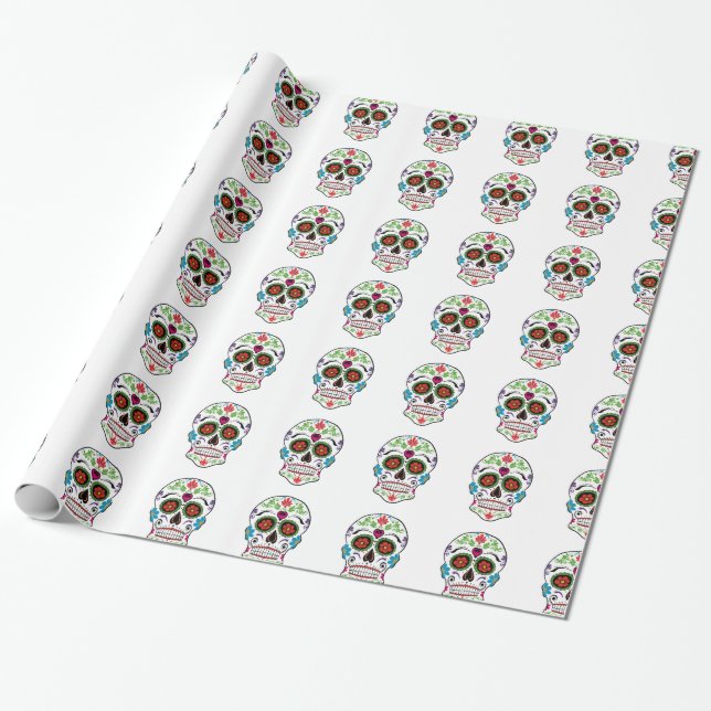 PAPIER CADEAU JOUR DE L'ESSENCE DU SUCRE MORT (Déroulé)
