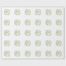 Jour de mariage floral d'eucalyptus vert nom