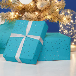 Papier Cadeau Jour de Noël à l'apparence turquoise