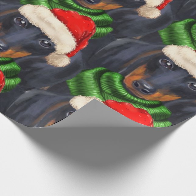 Papier Cadeau Jour de Noël à motif Dachshund Lover (Coin)