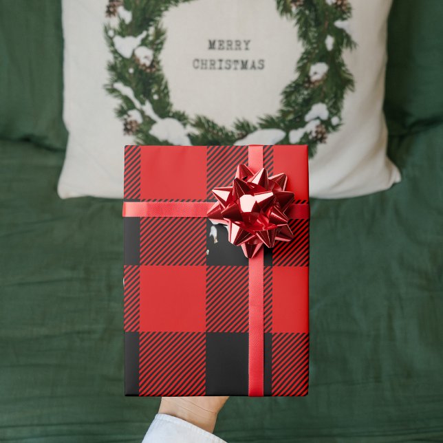 Papier Cadeau Jour de Noël de Buffalo Rouge (Créateur téléchargé)