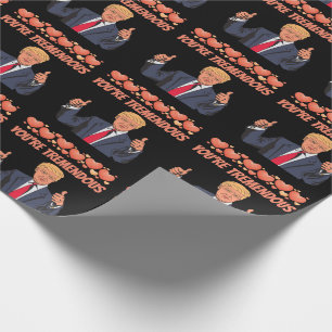 PAPIER CADEAU JOUR DE VALENTINE DONALD TRUMP LIVRE FUNNY