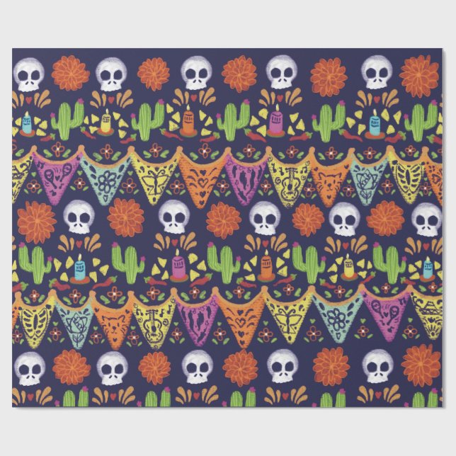 Papier Cadeau Jour Des Morts  (Plat)