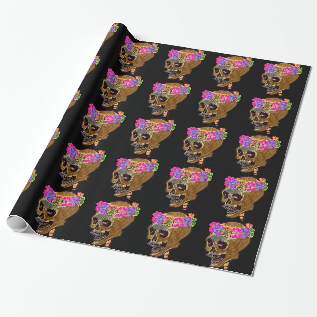 Papier Cadeau Jour des morts ou du Halloween (Déroulé)