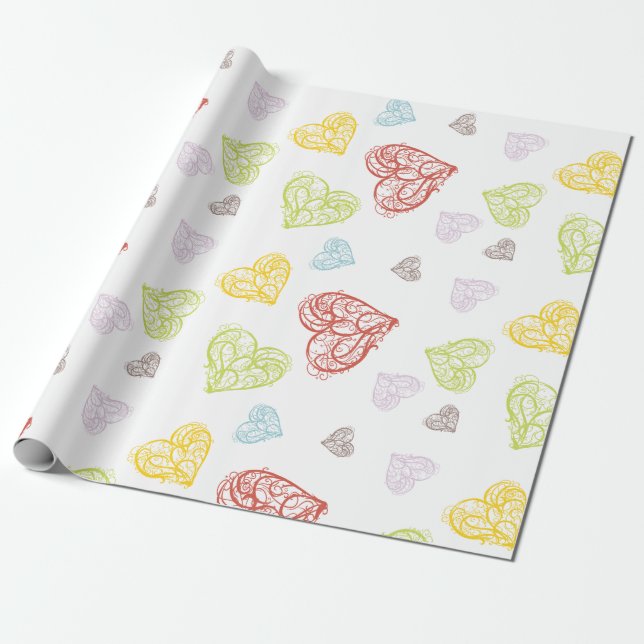 Papier Cadeau Jour des Valentines (Déroulé)
