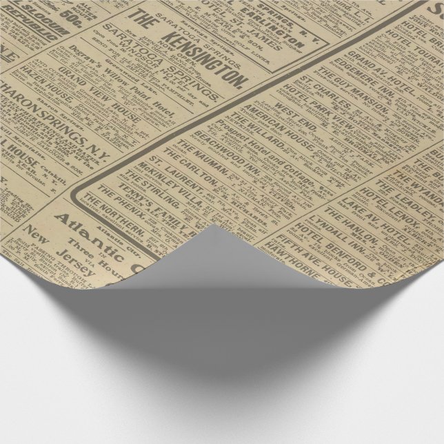 ancien ROULEAU PAPIER CADEAU VINTAGE 1960-70 ISSU boutique MAROQUINERIE