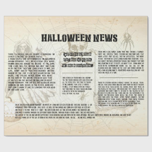 Papier Cadeau Journal vintage d'Halloween