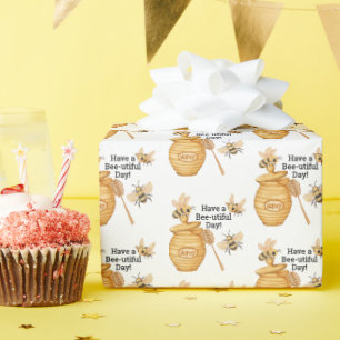 Papier Cadeau Journée Bee-Utiful Chérie Cadeau