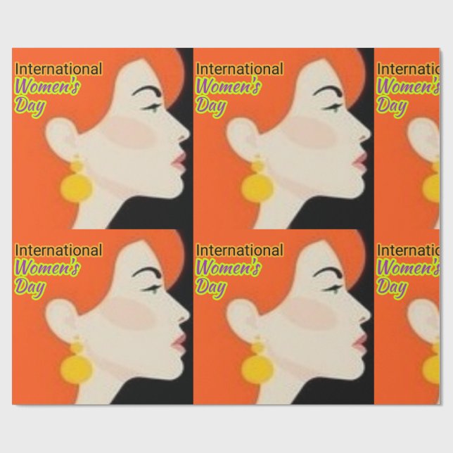 Papier Cadeau Journée internationale de la femme. (Plat)