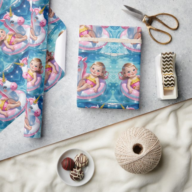 Papier Cadeau Journées de piscine (Artisanat)