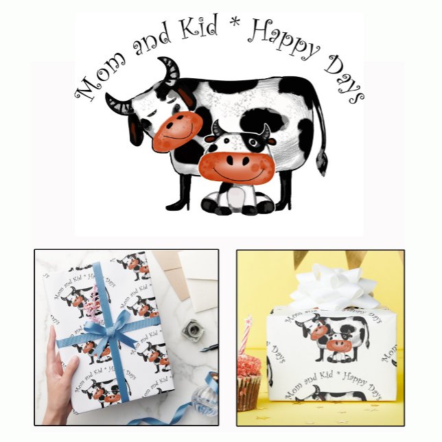 Papier Cadeau Jours heureux de maman et d'enfant (Créateur téléchargé)