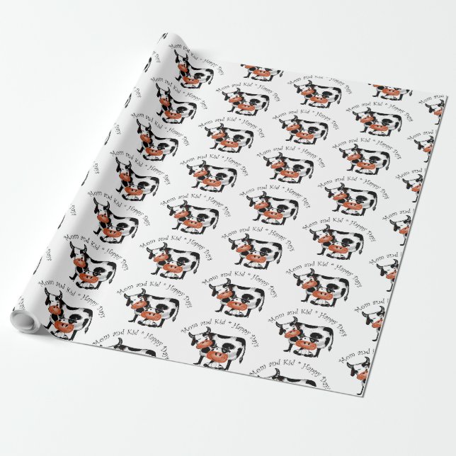 Papier Cadeau Jours heureux de maman et d'enfant (Déroulé)