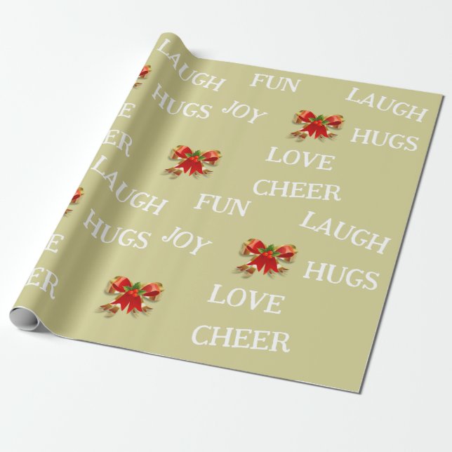 Papier Cadeau Joy of Christmas Wrapping Paper (Déroulé)