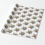 Papier Cadeau Joy Reindeer Fun Christmas Holiday<br><div class="desc">Adorable mignon rennes de vacances dans le mot Joy sur ce rouleau de papier d'emballage.</div>