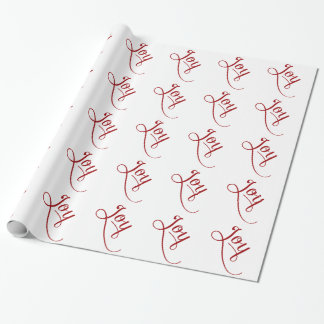 Papier Cadeau Joy Script Red