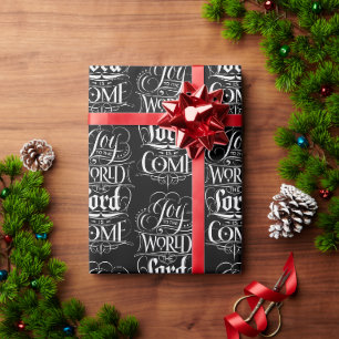 Papier Cadeau Joy to the World Christian Christmas Chalkboard