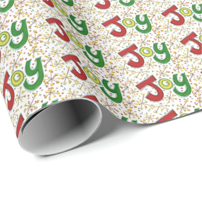 Papier Cadeau "Joy" wrapping paper (Coin rond)