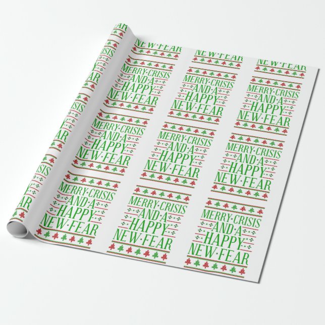 Papier Cadeau joyeuse crise heureuse nouvelle peur (Déroulé)