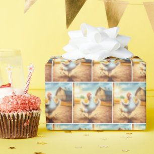 Papier Cadeau Joyeuse danse de poulet