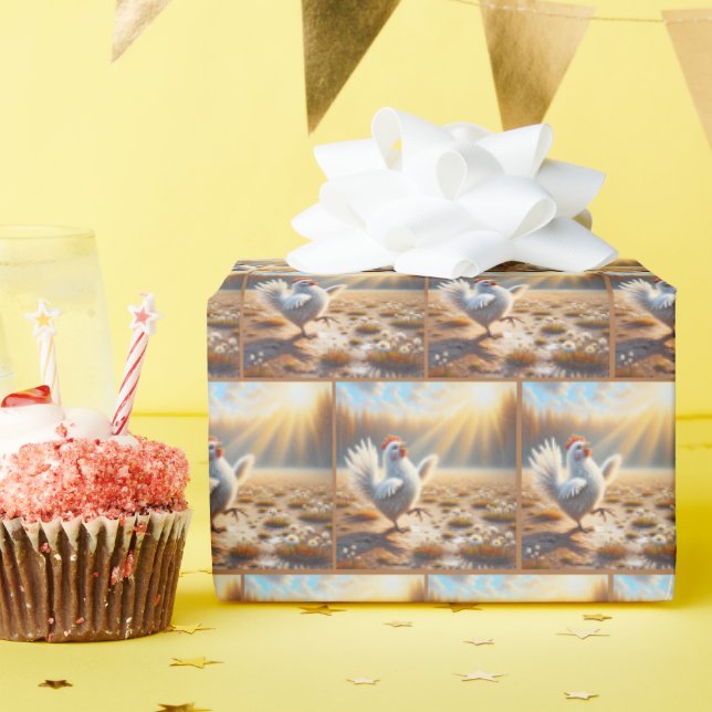 Papier Cadeau Joyeuse Danse De Poulet Dans La Pure (Fête d'anniversaire)