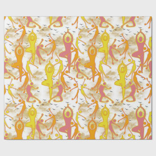 Papier Cadeau Joyeuse Danse Yoga Girls