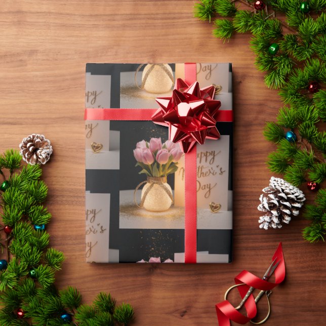 Papier Cadeau Joyeuse fête des Mères (Cadeau de vacances)