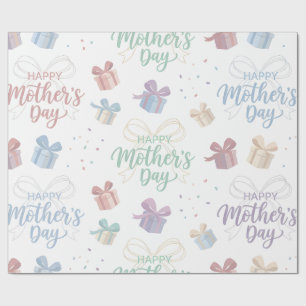 Papier Cadeau-Joyeuse Fête des Mères Papier Cadeau