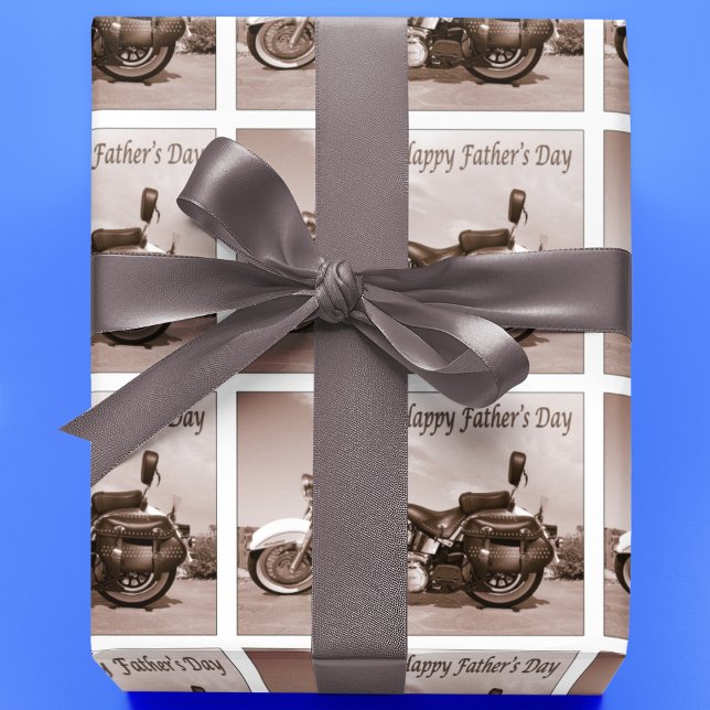 Papier Cadeau Joyeuse Fête des Pères Harley Davidson  (Créateur téléchargé)