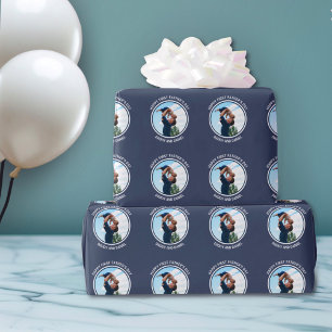 Papier Cadeau Joyeuse Fête des Premiers Pères Photo & Texte Pers
