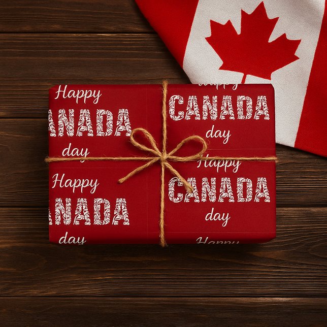 Papier Cadeau Joyeuse fête du Canada (Créateur téléchargé)