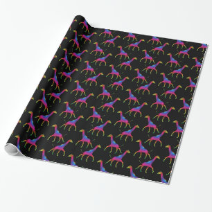 Papier Cadeau Joyeuse girafe hippie