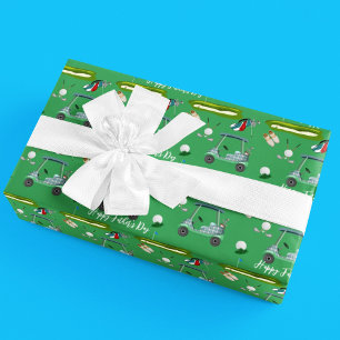 Papier Cadeau Joyeuse journée de golf de Fête des pères