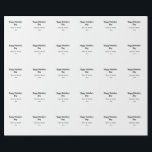 Papier Cadeau Joyeuse Saint-Valentin nom date simple minimaliste<br><div class="desc">conception</div>