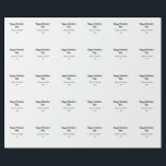 Papier Cadeau Joyeuse Saint-Valentin nom date simple minimaliste<br><div class="desc">conception</div>