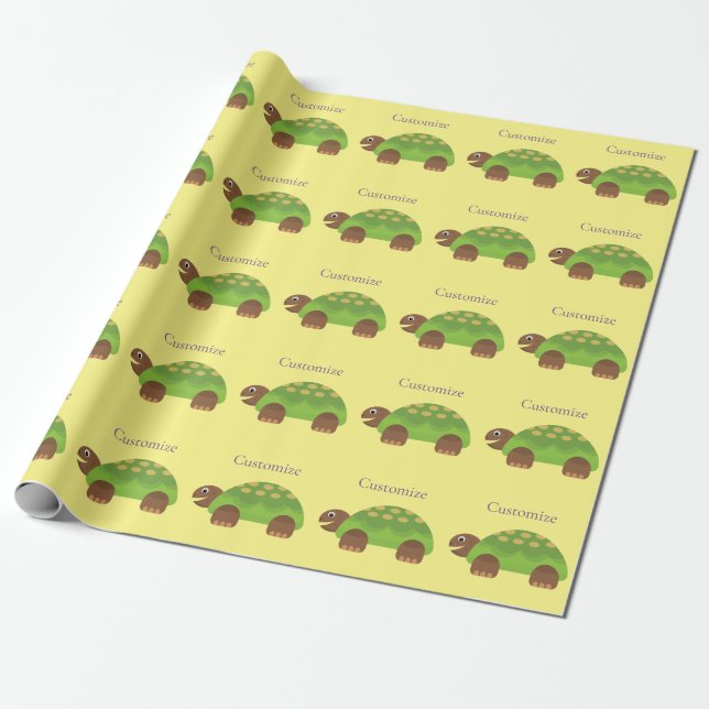 Papier Cadeau Joyeuse tortue souriante Thunder_Cove (Déroulé)
