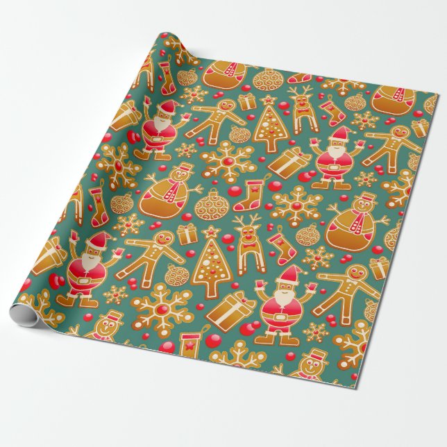 Papier Cadeau Joyeuses fêtes (Déroulé)