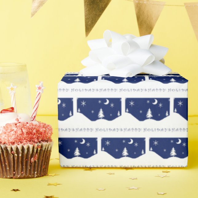 papier cadeau "Joyeuses Fêtes" (Fête d'anniversaire)