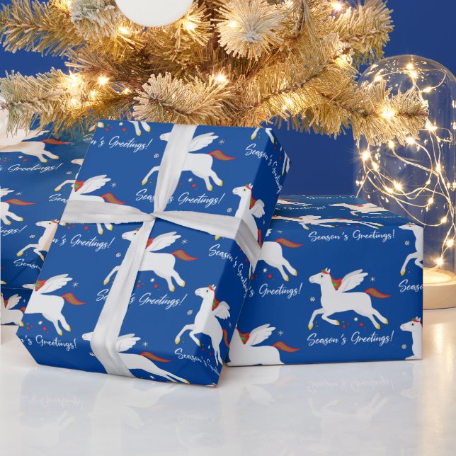 Papier Cadeau Joyeuses Fêtes de la constellation Pegasus (Vacances)