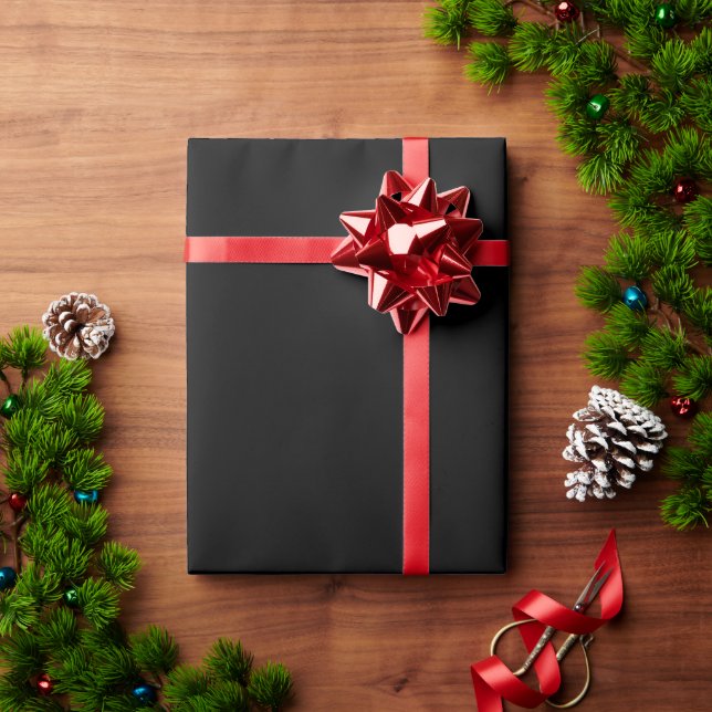 Papier Cadeau Joyeuses Fêtes Ornement Rouge (Cadeau de vacances)