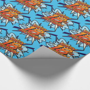 Papier Cadeau Joyeux 18e ANNIVERSAIRE Bande dessinée Pop Art ble