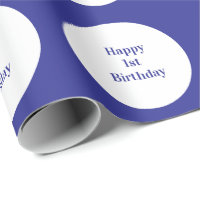 Joyeux 1er Anniversaire Blue Polka Dot Boys Girls