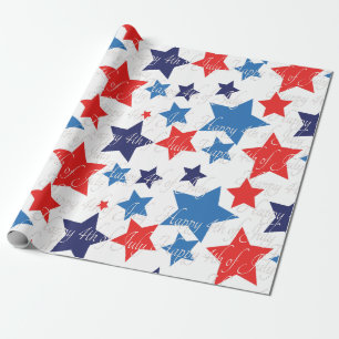 Papier Cadeau Joyeux 4 juillet / Jour de l'Indépendance