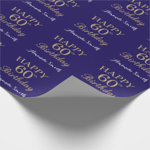 Papier Cadeau Joyeux 60e anniversaire de la Parties scintillant 
