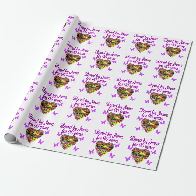 PAPIER CADEAU JOYEUX, 90 ANS (Déroulé)