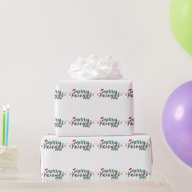 Papier Cadeau Joyeux amis Amis Noël Père Noël (Cadeaux de fête)