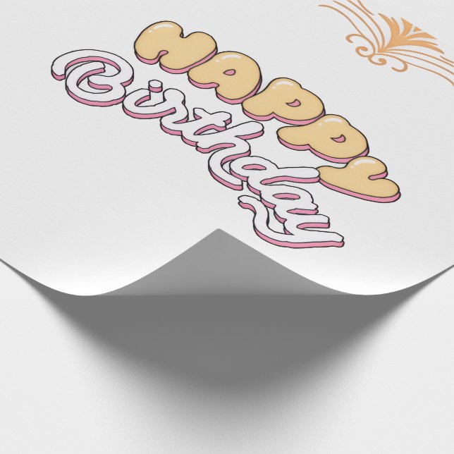Papier Cadeau Joyeux anniversaire  (Coin)