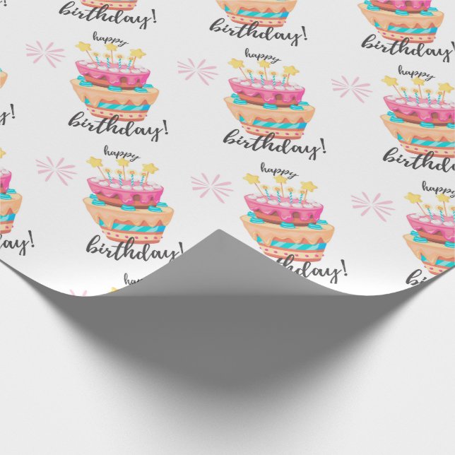 Papier Cadeau Joyeux anniversaire (Coin)