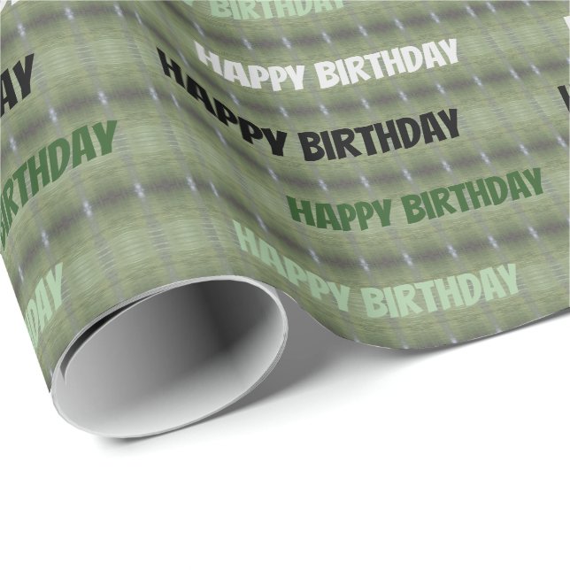 Papier Cadeau Joyeux anniversaire (Coin rond)