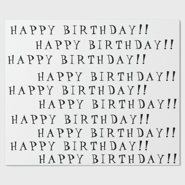 Papier Cadeau Joyeux anniversaire (Plat)